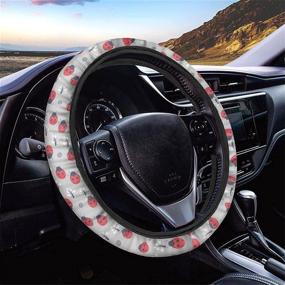 img 4 attached to Enhance Your Halloween Ride with the Belidome Black Bat Steering Wheel Cover: Universal Fit for SUV, Van, and Sedan