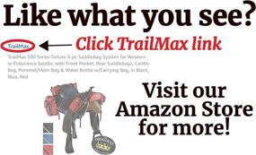 img 1 attached to 🐎 TrailMax 500 Series - Insulated & Padded Cantle Horse Saddlebag for Trail Riding, Highly Durable 1680-denier Ripstop Nylon Outer Shell with Water-Resistant Coating, Available in Black, Glacier Blue, Lava Red