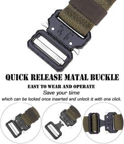 img 1 attached to Tactical Webbing Adjustable Military Release Men's Accessories for Belts