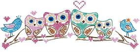 img 1 attached to 🦉 Design Works Crafts Owl Embroidery Stamped Pillowcases - 20" x 30" Quality Designs