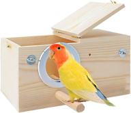 🐦 premium parakeet nest box: ideal breeding house for budgies, cockatiels, lovebirds, and other medium-sized birds logo