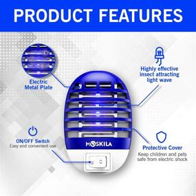 img 3 attached to 🦟 6 Piece Bug Zapper Electronic Fruit Fly Zapper Bug Gnat Mosquito Killer with UV Light Indoor - Non-Toxic & Effective Operation Mosquito and Insect Killer Lamp