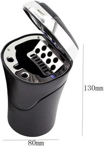 img 3 attached to 🚬 Panegy Car Ashtray Smokeless with Lid & Blue LED Light - Portable Cup Holder Ashtray for Outdoor Cigar Smokers