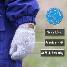 img 2 attached to ❄️ Winter Mitten Fleece Unisex Boys' Accessories: Perfect Toddler Gear