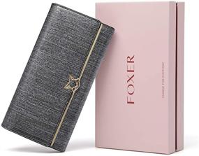 img 1 attached to 👛 Women's FOXER Leather Bifold Clutch Wallets - Stylish Purses with Card Holders