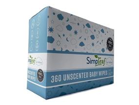 img 4 attached to 👶 Simpleaf Unscented Baby Wipes: Eco-Friendly, Paraben & Alcohol Free, Hypoallergenic & Gentle Formula for Sensitive Skin - 360 Counts