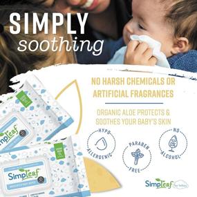 img 1 attached to 👶 Simpleaf Unscented Baby Wipes: Eco-Friendly, Paraben & Alcohol Free, Hypoallergenic & Gentle Formula for Sensitive Skin - 360 Counts