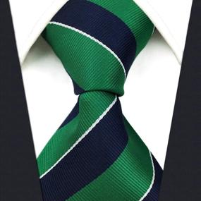 img 3 attached to 👔 Add a Splash of Elegance with Shlax Stripes Green Necktie - For Those Formal Occasions