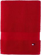 tommy hilfiger modern american bath towel, 30 x 54 inch in vibrant chinese red - premium quality and style logo