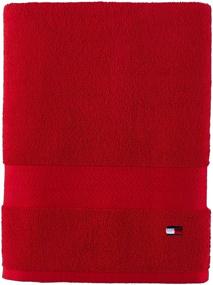 img 2 attached to Tommy Hilfiger Modern American Bath Towel, 30 x 54 Inch in Vibrant Chinese Red - Premium Quality and Style