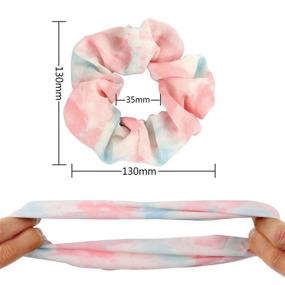 img 3 attached to 🌸 Floral Chiffon Hair Bands: 18 Pcs Ponytail Ties & Scrunchies – Ideal Accessory for Girls' Hairstyles, Perfect for Casual and Party Dress