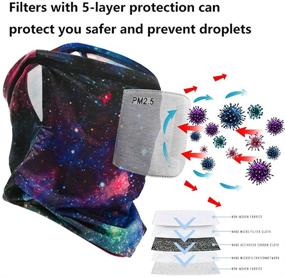 img 2 attached to 🧣 Optimized Cold Weather Carbon Filter Bandanas for Boys' Accessories