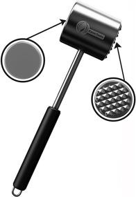 img 4 attached to 🔨 Dishwasher-Safe Meat Tenderizer Mallet Tool – Manual Hammer Pounder for Tenderizing Chicken, Steak, Pork & Veal in Kitchen – Professional Non-Slip Silicone Handle for Pounding