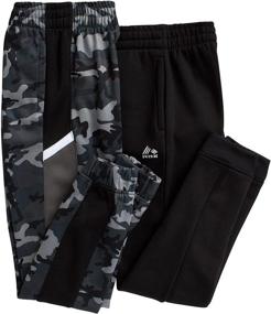 img 3 attached to RBX Boys' Active Sweatpants - Warm-Up Fleece Jogger Track Pants (2 Pack) for Ultimate Comfort and Style