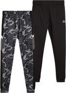rbx boys' active sweatpants - warm-up fleece jogger track pants (2 pack) for ultimate comfort and style logo