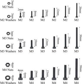 img 2 attached to 🔩 M2 M3 M4 Alloy Steel Screws Nuts and Washers 1200PCS: Complete Hex Socket Head Cap Bolts Screws Nuts Washers Assortment Kit with Hex Wrenches