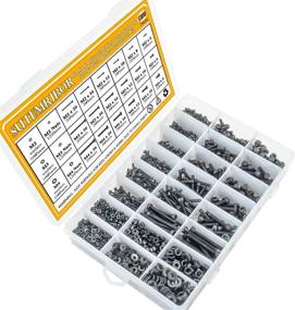 img 3 attached to 🔩 M2 M3 M4 Alloy Steel Screws Nuts and Washers 1200PCS: Complete Hex Socket Head Cap Bolts Screws Nuts Washers Assortment Kit with Hex Wrenches