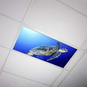 img 4 attached to 💡 OCTO LIGHTS Ocean 008 Fluorescent Light Covers for Office Classroom - Alleviate Glare, Eyestrain, and Headaches. Enhance Office & Classroom Decorations.