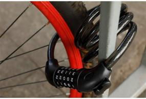 img 2 attached to 🔒 Secure Your Bike with the Bike Lock Bicycle Lock Chain - 5-Digit Combination Lock Core Steel Wire Bike Lock for Maximum Security and Portability - 4 Feet x 1/2 inch (Black)