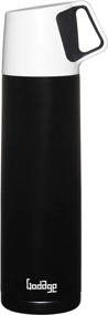 img 4 attached to ✨ GODAGE Stainless Steel Double Wall Coffee Thermos - Vacuum Bottle with Incredible Temperature Retention - Ideal for Hot and Cold Drinks - Leak and Sweat Proof - Includes Built-in Cup - 17 Ounce (500ml) - BPA Free (Black)