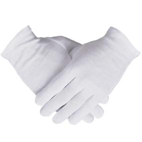 img 4 attached to 🧤 Women's White Cotton Gloves, Pack of 6, for Dry Hands, Eczema, Serving - Ideal for Archival, Coin, and Jewelry Inspection