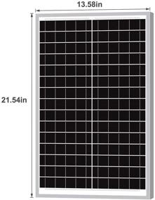 img 3 attached to 🌞 30W Solar Panel Monocrystalline 12V High Efficiency Module for RV, Marine, Boat, Water Pump Off Grid - Newpowa