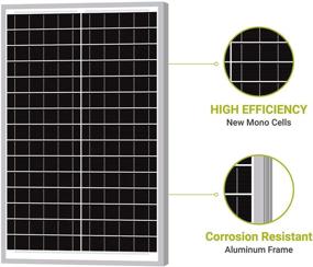 img 2 attached to 🌞 30W Solar Panel Monocrystalline 12V High Efficiency Module for RV, Marine, Boat, Water Pump Off Grid - Newpowa