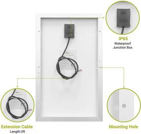 img 1 attached to 🌞 30W Solar Panel Monocrystalline 12V High Efficiency Module for RV, Marine, Boat, Water Pump Off Grid - Newpowa
