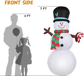 img 3 attached to 🎄 YIHONG 7 Foot LED Color Changing Christmas Inflatables Snowman Decorations - Indoor Outdoor Yard Blow up Party Decor