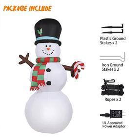 img 2 attached to 🎄 YIHONG 7 Foot LED Color Changing Christmas Inflatables Snowman Decorations - Indoor Outdoor Yard Blow up Party Decor