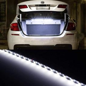 img 3 attached to 🚗 Car Trunk Cargo or Interior Illumination: iJDMTOY LED Strip Light - 18-SMD-5050, Xenon White