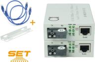 🔌 single mode sc wdm single fiber bi-di gigabit media converter with built-in fiber module - 20km (12.42 miles) range - converts fiber to utp cat5e cat6 - auto sensing gigabit or fast ethernet speed - includes 1 pair logo
