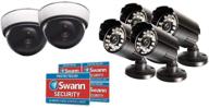swann fake security camera kit: protect your home with 4 bullet cameras, 2 dome dummy cameras, and 5 window decals logo