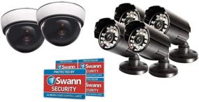 img 4 attached to Swann Fake Security Camera Kit: Protect Your Home with 4 Bullet Cameras, 2 Dome Dummy Cameras, and 5 Window Decals
