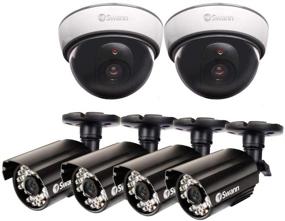img 1 attached to Swann Fake Security Camera Kit: Protect Your Home with 4 Bullet Cameras, 2 Dome Dummy Cameras, and 5 Window Decals