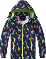 🌧️ ijnuhb waterproof raincoats windbreaker dinosaur boys' clothing: stay dry and stylish! logo