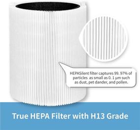 img 1 attached to 🔍 Replacement 2-Pack 311 Filters for Blueair Blue Pure 311 Air Purifier - HEPASilent and Activated Carbon 2-in-1 Filter