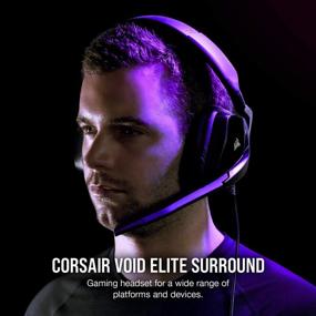 img 3 attached to Corsair VOID Elite Surround Gaming Headset with 7.1 Surround Sound - Discord Certified - Compatible with PC, Xbox Series X, Xbox Series S, PS5, PS4, Nintendo Switch - Carbon