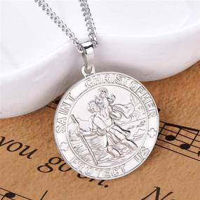 img 3 attached to Personalized YL St Christopher Necklace 🔱 - Solid 925 Sterling Silver Talisman Pendant