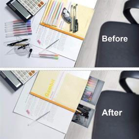 img 2 attached to ✏️ 2 Pack Desk Drawer Attachment: Pencil Organizer, Hidden Desk Organizer, Under Desk Organizer, Adhesive Pen Holder - Enhancing Desk Accessories & Workspace Organization with Pen Drawers, Tray Storage, Desktop...