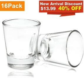 img 3 attached to 🥃 Farielyn-X Shot Glass Set - 16 Pack of 1.5-Ounce Heavy Base Whiskey Shot Glasses - Clear Glass for Perfect Shots