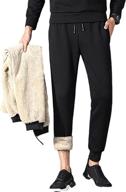 👖 lentta men's casual winter warm sherpa lined athletic jogger fleece sweatpants logo