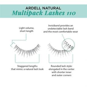 img 3 attached to 🖤 Ardell Natural Multipack 110 Black: Long-lasting and Value-packed Bundle with 4 Pairs x 1 Pack