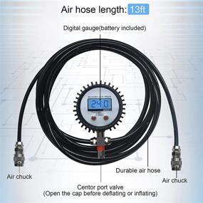 img 3 attached to 🚗 2021 Усовершенствованный регулятор давления шин JINKEY - профессиональный двойной цифровой манометр для снижения/накачки давления в шинах внедорожных автомобилей.