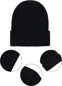 img 3 attached to ❄️ Cooraby Winter Beanie Cap - Knit Cuff Skull Beanie Caps for Men and Women, Keeping You Warm