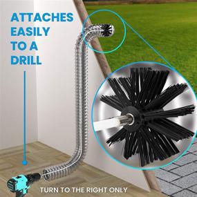 img 3 attached to 🧹 Efficient and Easy Cleaning: 20-Feet Dryer Vent Cleaner Kit with Reusable Nylon Brush and Drill Attachment