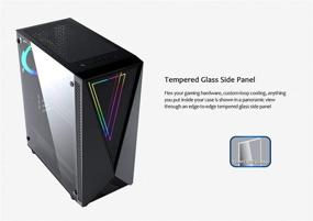 img 2 attached to Raidmax P8 Series ATX Desktop Gaming Computer Case with USB 3.0, Tempered Glass Window, and 120mm Fans - P805