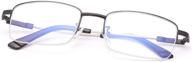 👓 ljimi progressive multifocus presbyopic reading glasses: blue light blocking, uv protection, anti-glare half frame titanium alloy eyewear for men and women logo