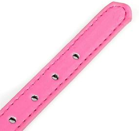 img 3 attached to 🐶 Stylish and Adjustable Hot Pink Knit Bowknot Dog Collar - Perfect for Your Cute Puppy!