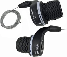 img 4 attached to microSHIFT 3X7 Speed Black Twist Grip Shift Gear Shifters - Shimano Bicycle Compatible